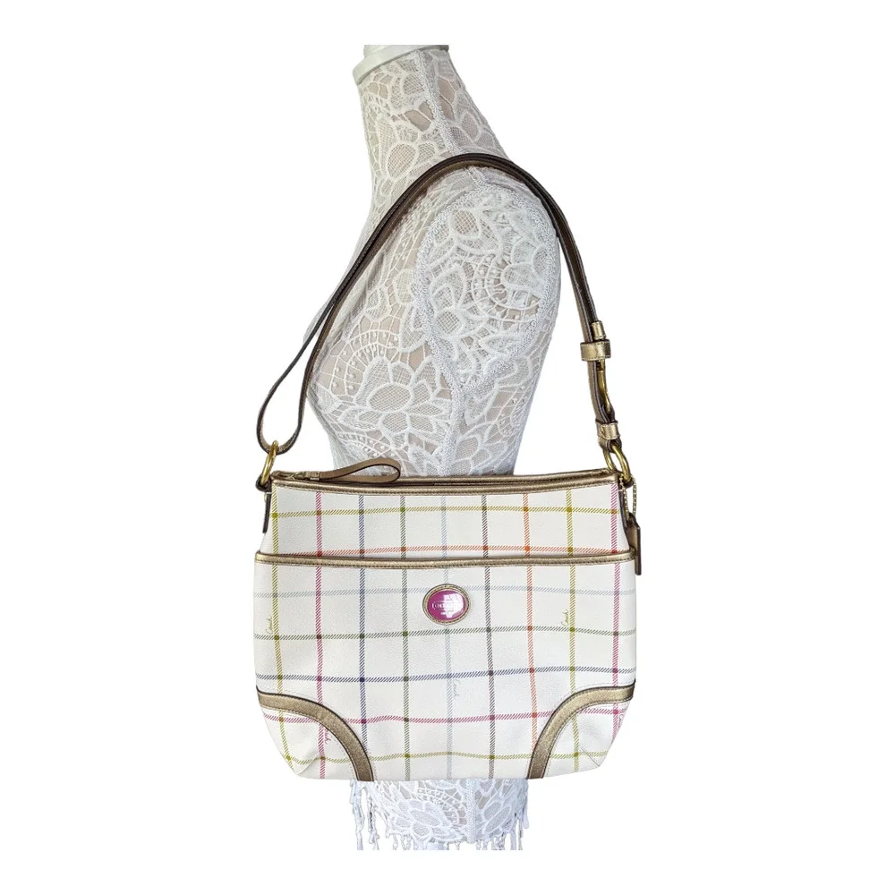 Coach Peyton Tatersall Convertible Hobo Purse NWOT - Picture 2 of 10